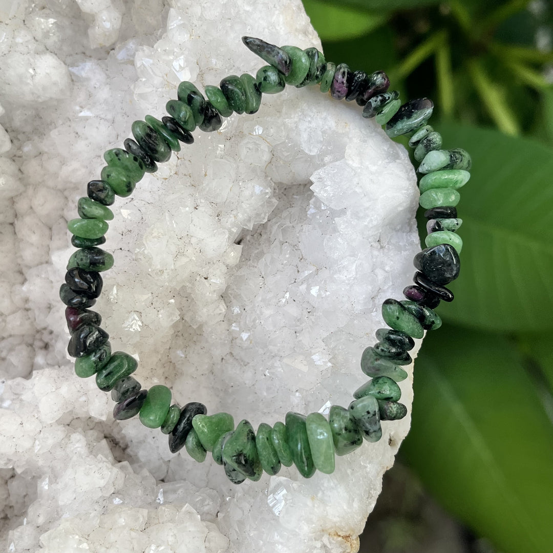 Bracelet Ruby Zoisite Chip