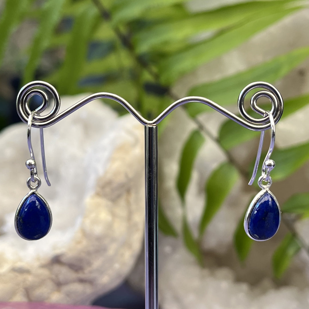 Earrings Lapis Teardrop 2.5 cm