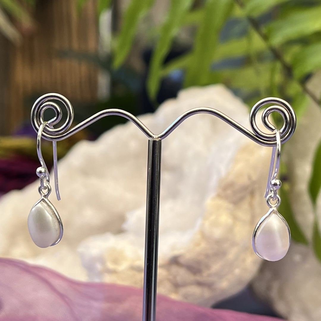 Earrings Mother of Pearl Teardrop 2.5 cm