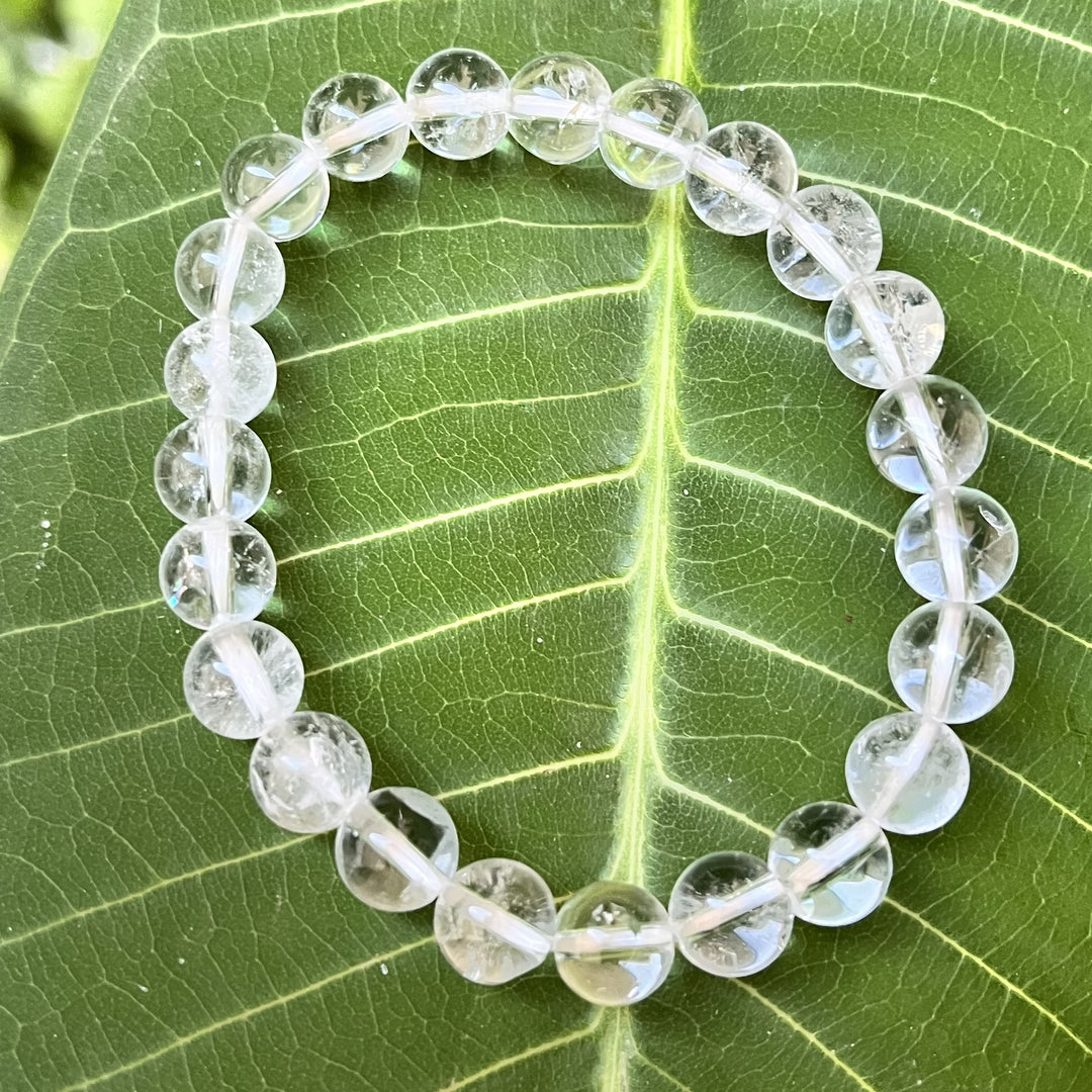 Bracelet Clear Quartz 8mm Beads