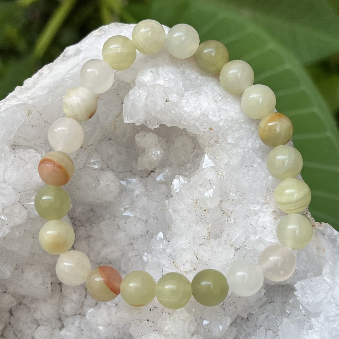 Bracelet Afghanistan Jade 8mm Beads