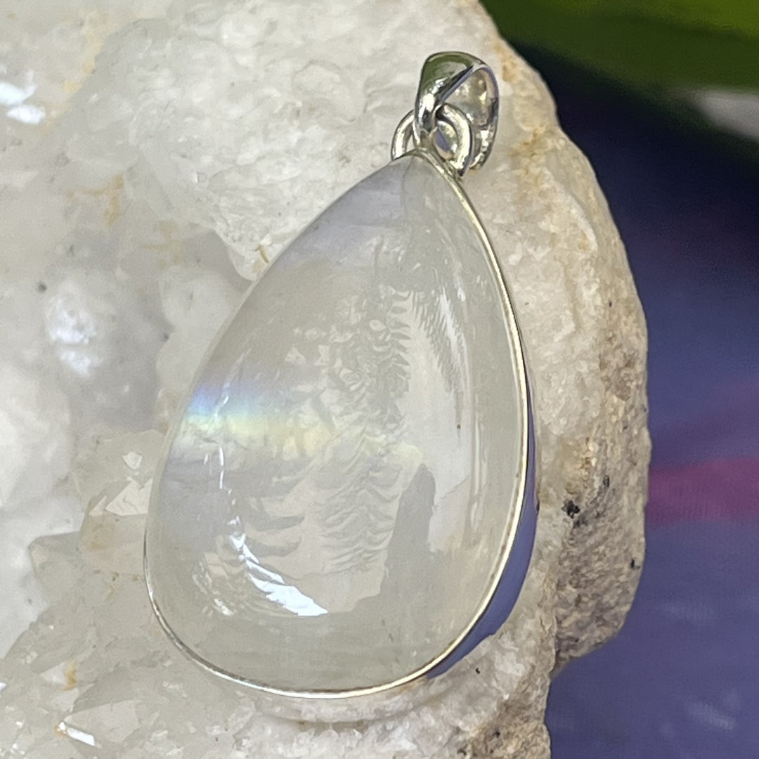 Pendant Rainbow Moonstone Teardrop