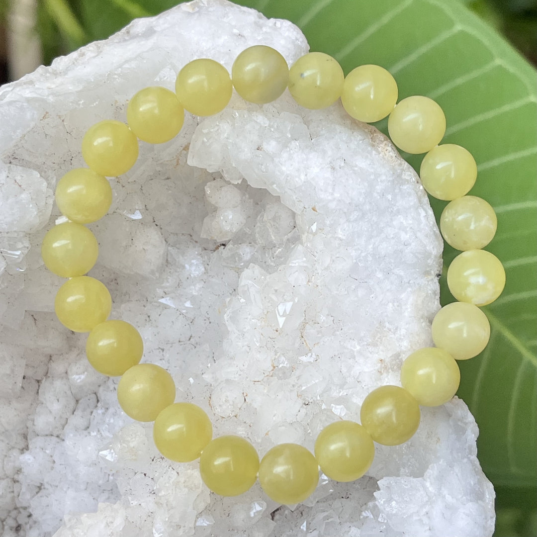 Bracelet Lemon Jade 8mm Beads