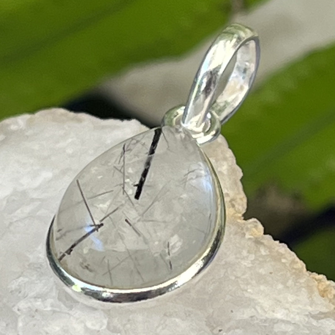 Pendant Tourmaline in Quartz Teardrop 2.5 cm