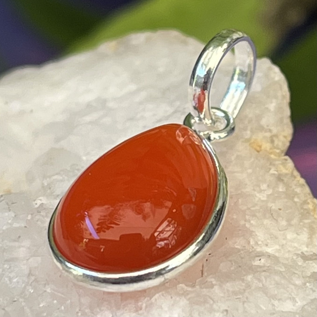 Pendant Carnelian Teardrop 2.5 cm