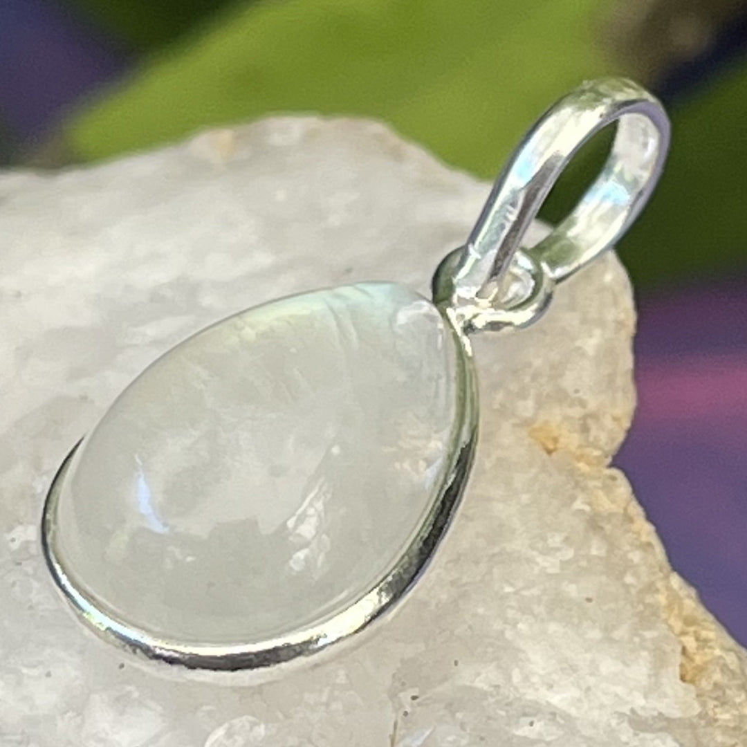 Pendant Rainbow Moonstone Teardrop 2.5 cm