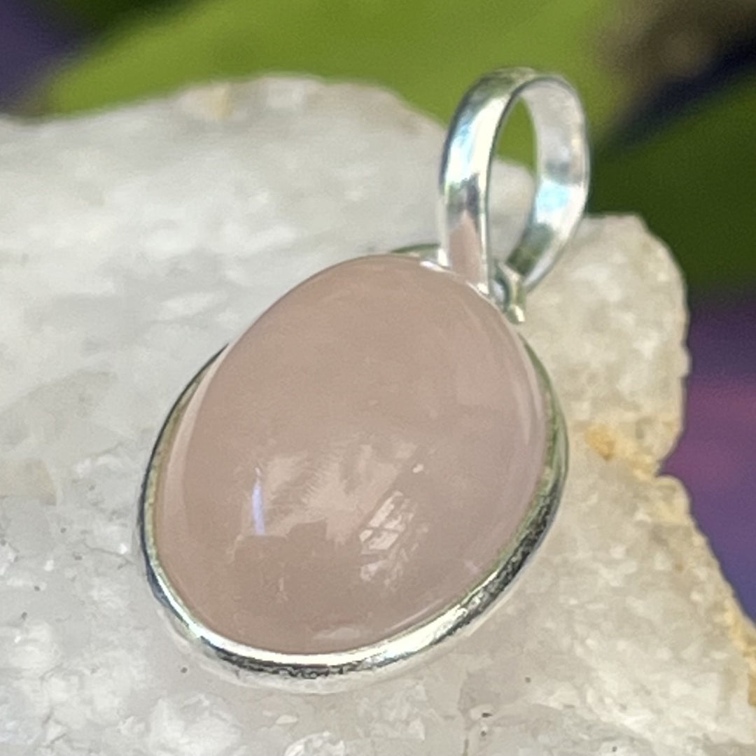 Pendant Rose Quartz Oval 2.5 cm