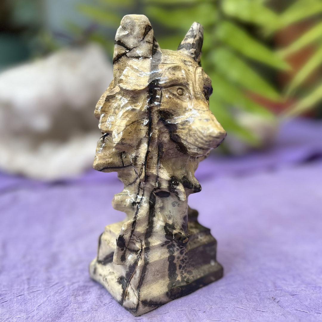 Wolf Head Picture Jasper 13.5 cm