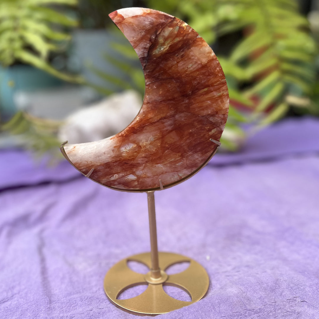 Moon Fire Quartz on Stand 14 cm - Instore Only | Carpe Diem With Remi