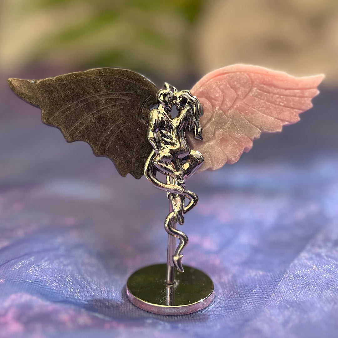 Mystic Guardians Mini Winged Statues on Stand | Carpe Diem With Remi