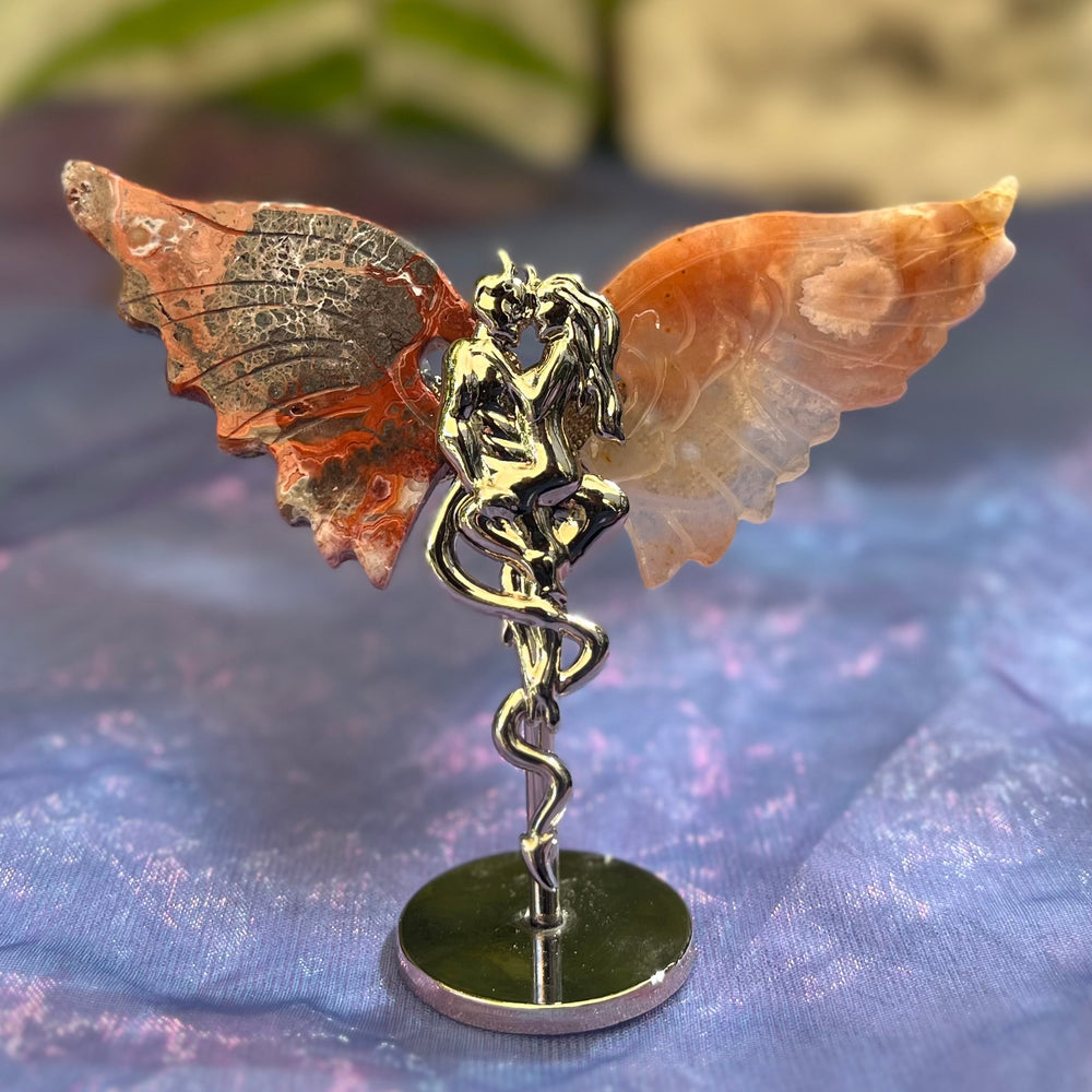Mystic Guardians Mini Winged Statues on Stand | Carpe Diem With Remi