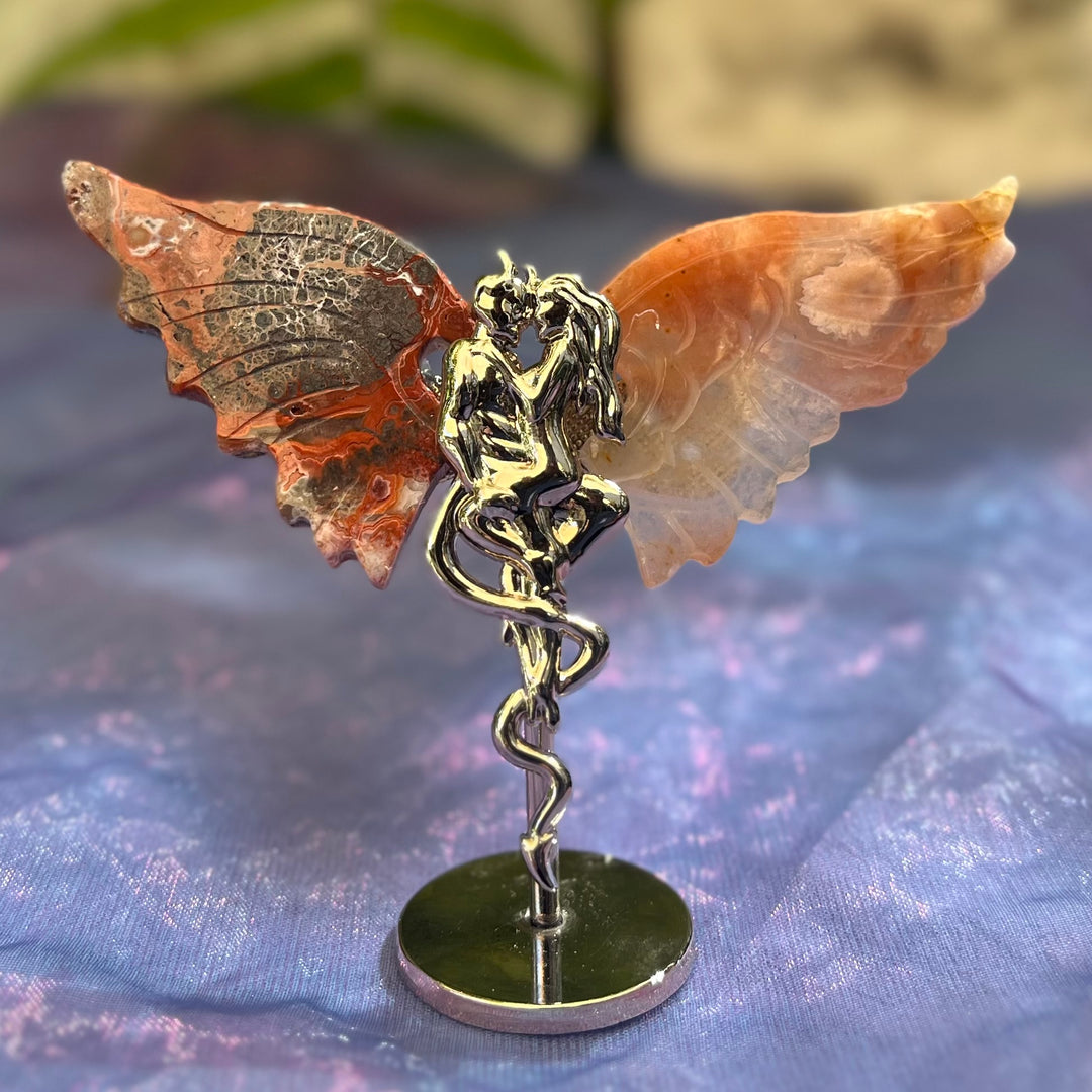 Mystic Guardians Mini Winged Statues on Stand | Carpe Diem With Remi