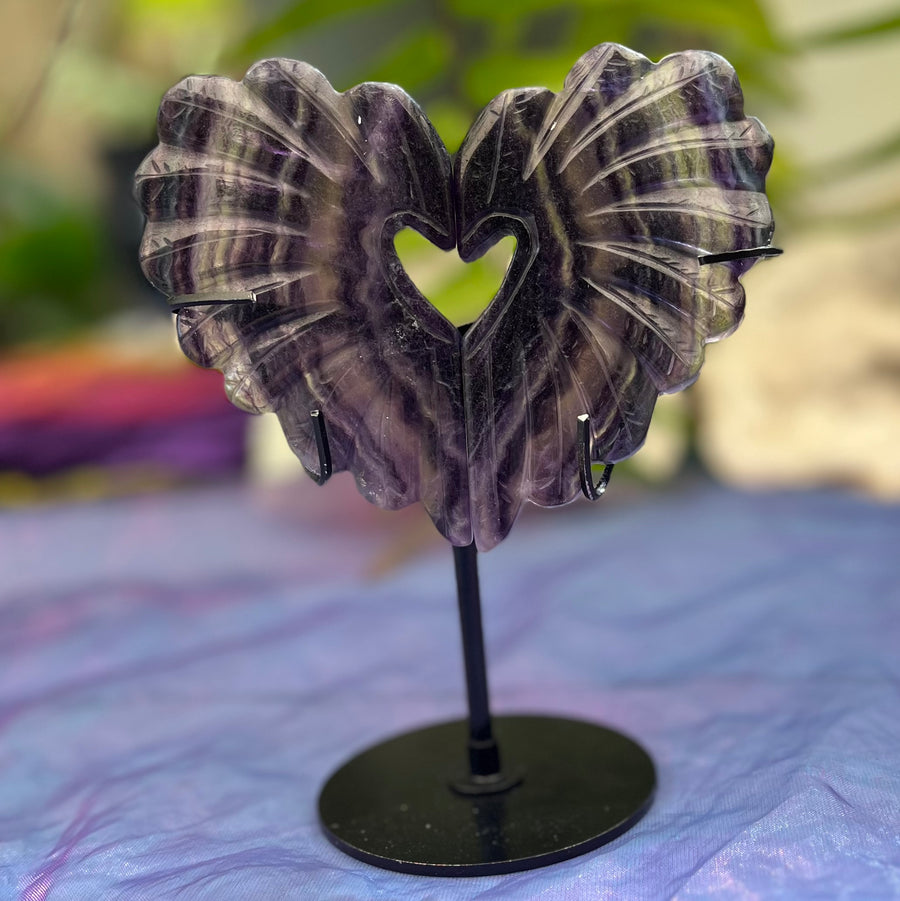 Winged Heart Fluorite on Stand | Carpe Diem With Remi