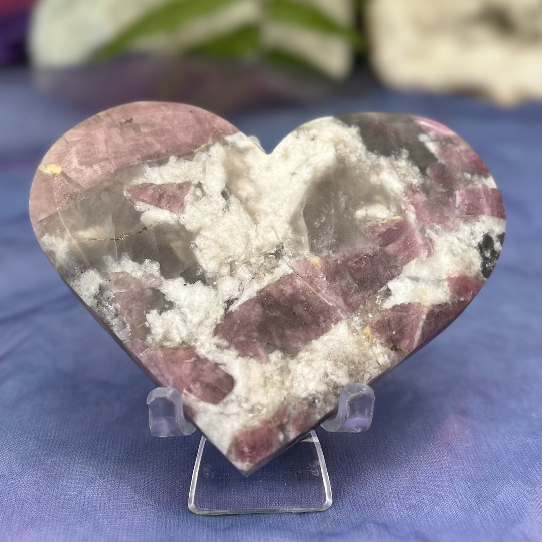Heart Pink Tourmaline on Stand | Carpe Diem With Remi