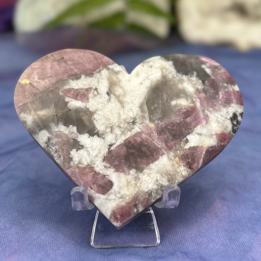 Heart Pink Tourmaline on Stand | Carpe Diem With Remi