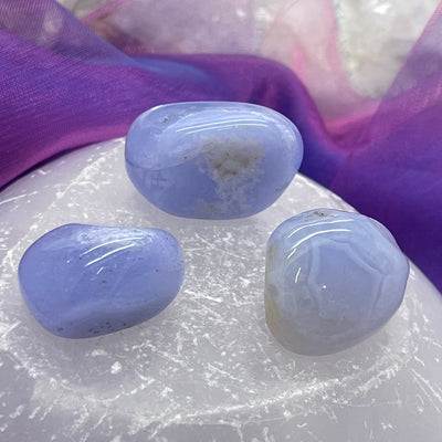 Chalcedony Blue Tumble Stone | Carpe Diem With Remi