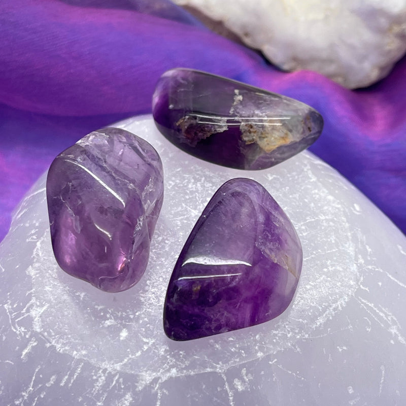 Purple Fluorite Tumble Stone