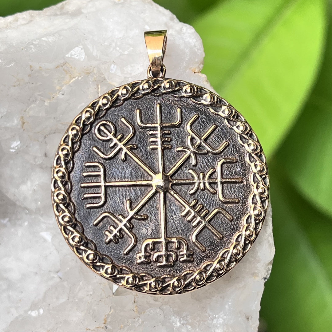 Pendant Bronze Viking Vegvisir 4.7 cm
