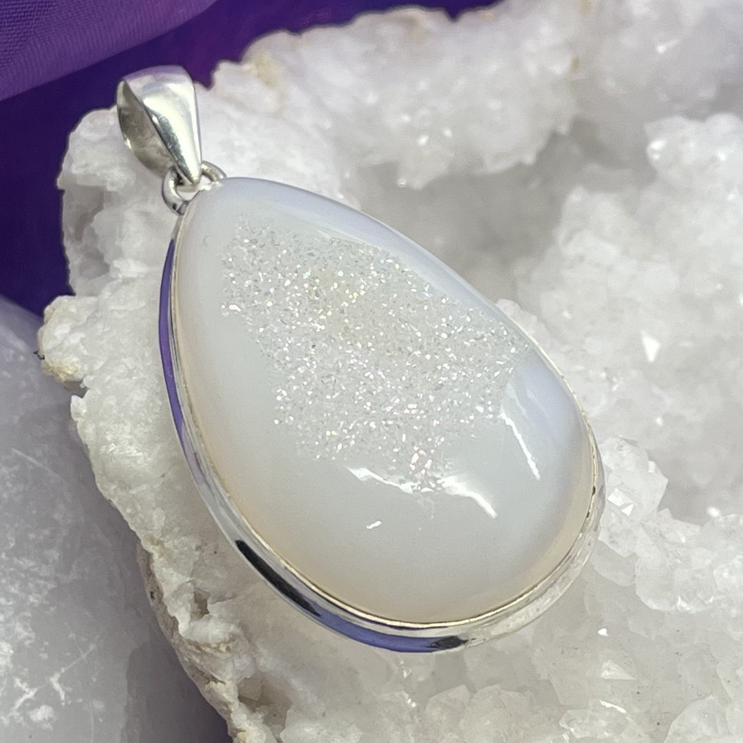 Pendant Druzy Aura Teardrop 5.7 cm