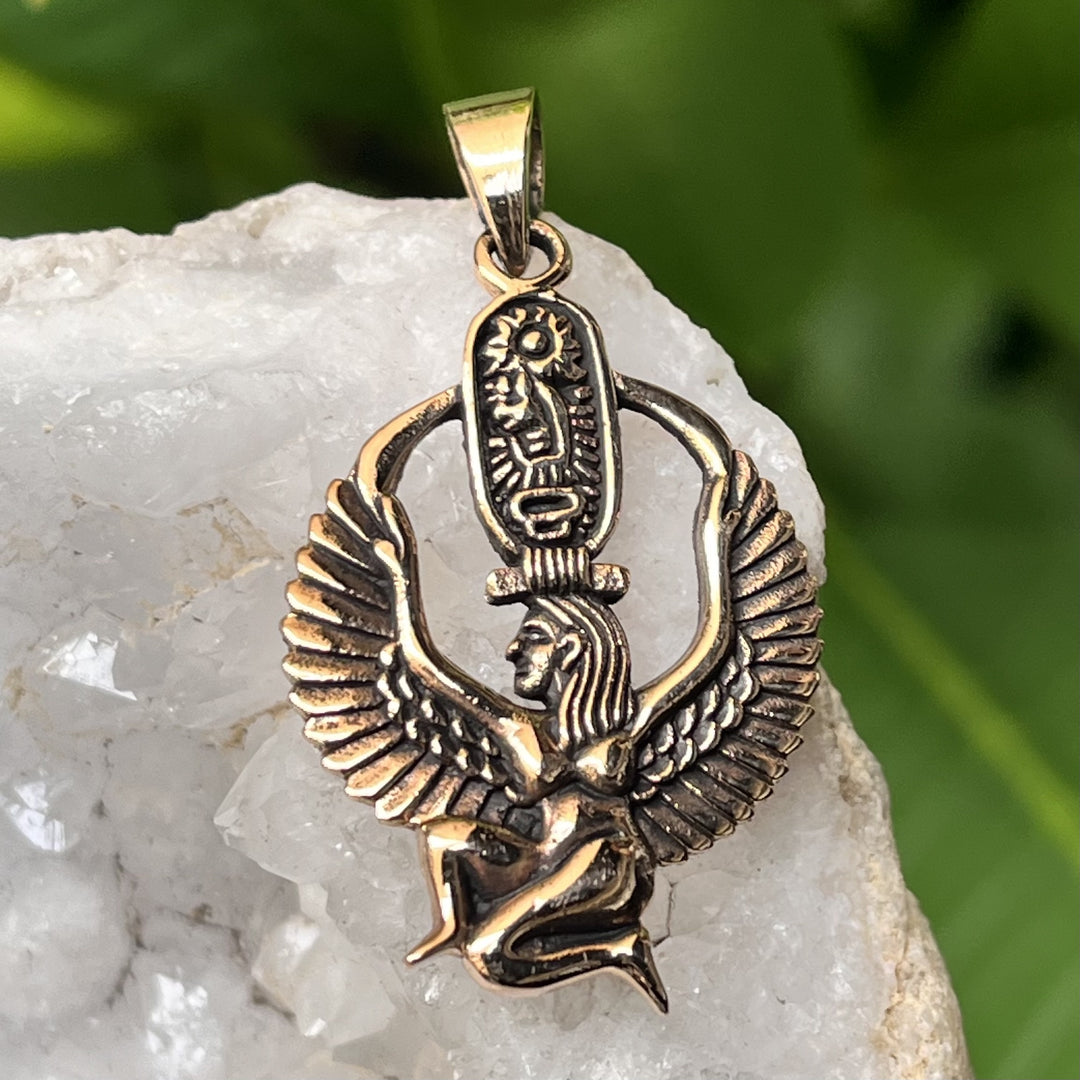 Pendant Bronze Goddess Isis 4.0 cm