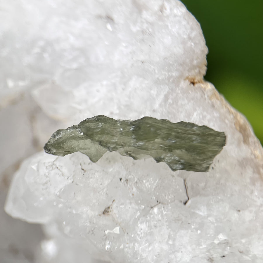Moldavite Besednice Raw Specimen 0.40g | Carpe Diem With Remi