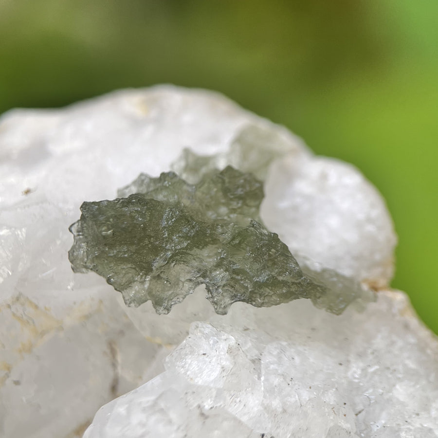 Moldavite Besednice Raw Specimen 0.70g | Carpe Diem With Remi
