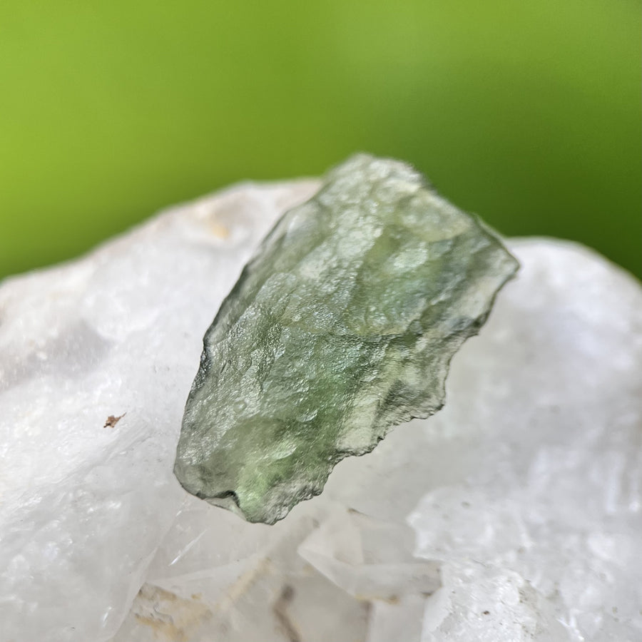 Moldavite Besednice Raw Specimen 0.8g | Carpe Diem With Remi