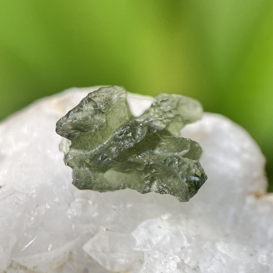 Moldavite Besednice Raw Specimen 0.9g | Carpe Diem With Remi