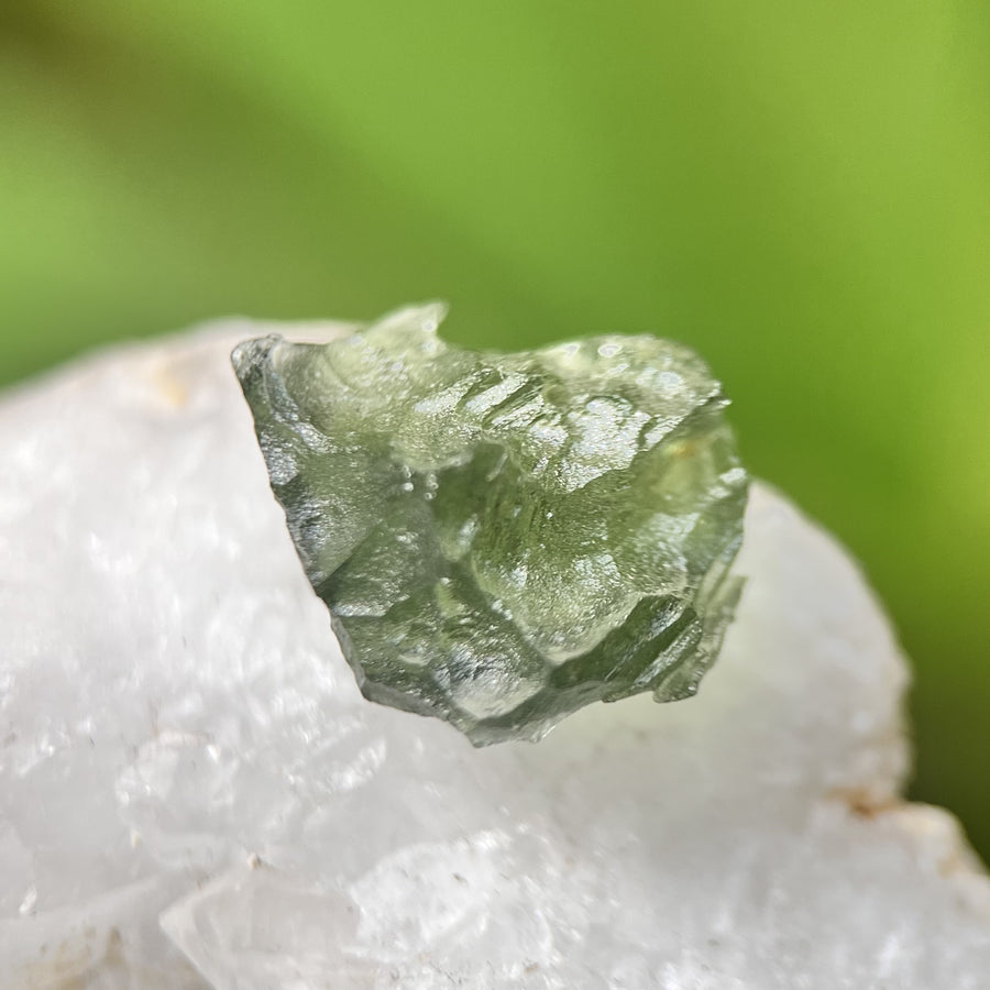 Moldavite Besednice Raw Specimen 1.10g | Carpe Diem With Remi