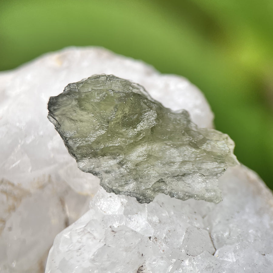 Moldavite Besednice Raw Specimen 1.2g | Carpe Diem With Remi