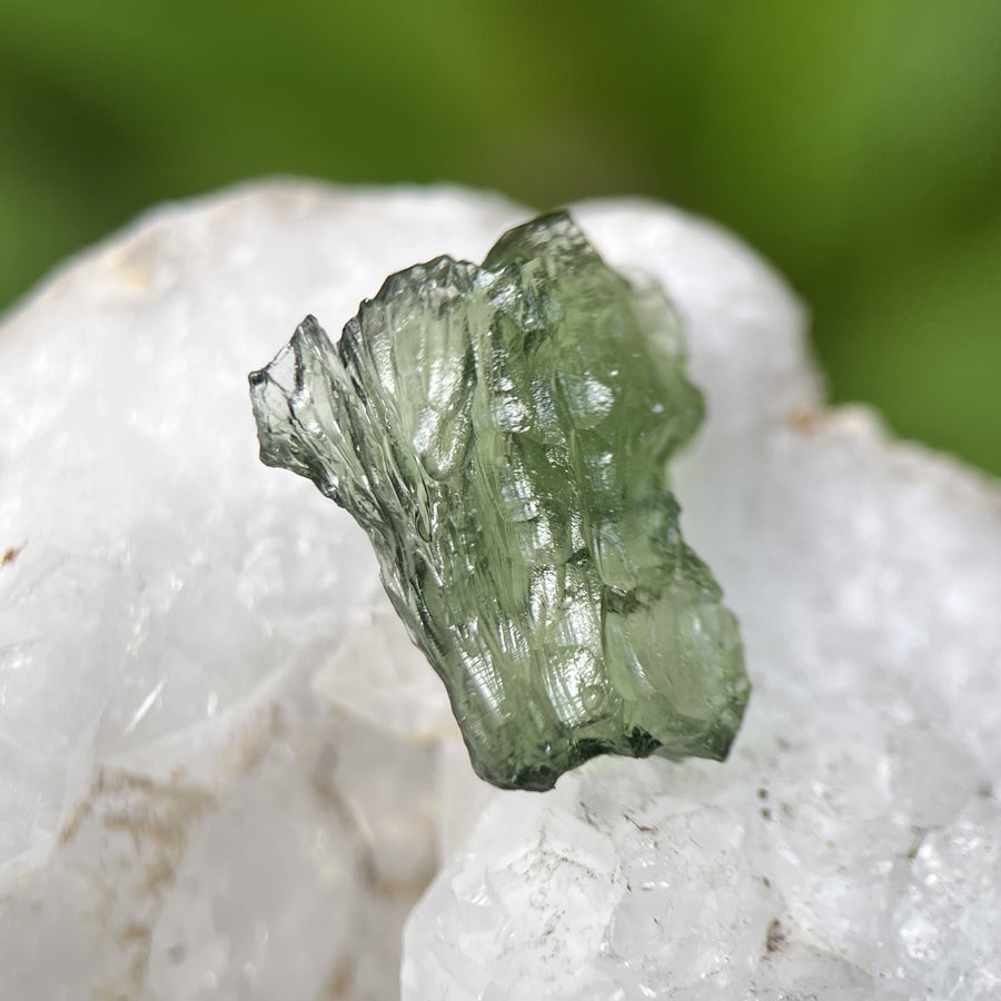 Moldavite Besednice Raw Specimen 1.20g | Carpe Diem With Remi