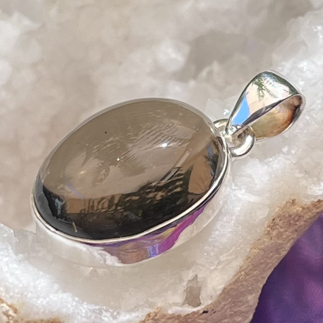 Pendant Smokey Quartz Oval 3.1 cm