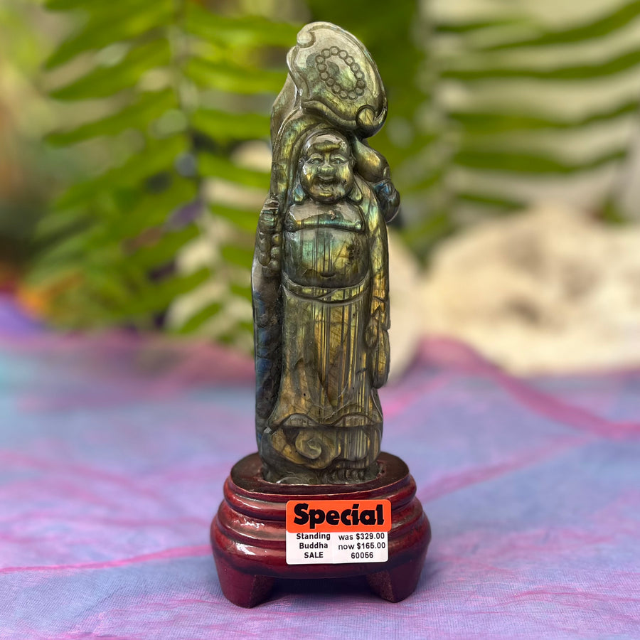 Labradorite Buddha Standing | Carpe Diem With Remi