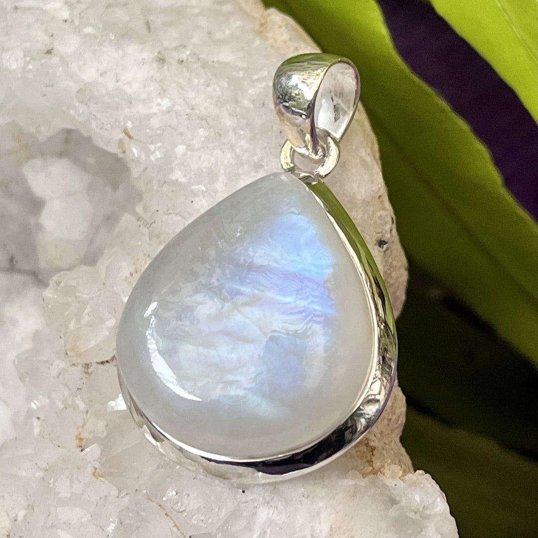 Pendant Rainbow Moonstone Teardrop 3.6 cm | Carpe Diem With Remi