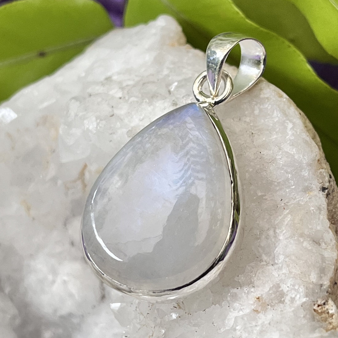 Pendant Rainbow Moonstone Teardrop 4.0 cm