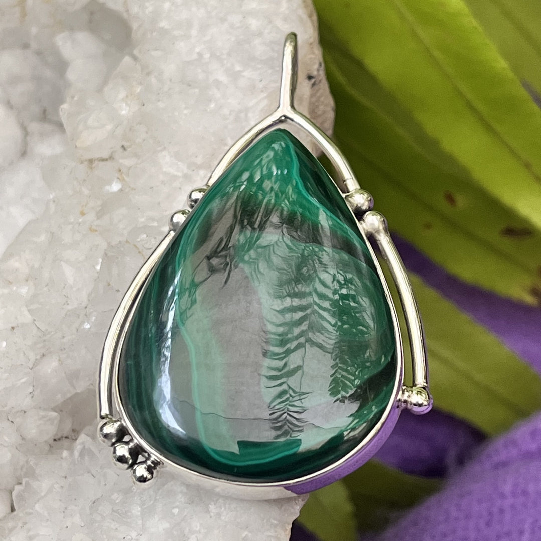 Pendant Malachite Teardrop