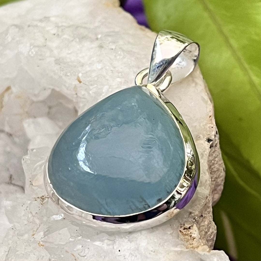 Pendant Aquamarine Freeform 3.6 cm