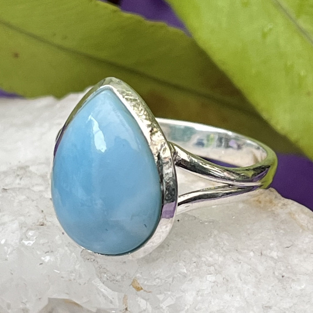 Ring Larimar Teardrop 1.3 cm