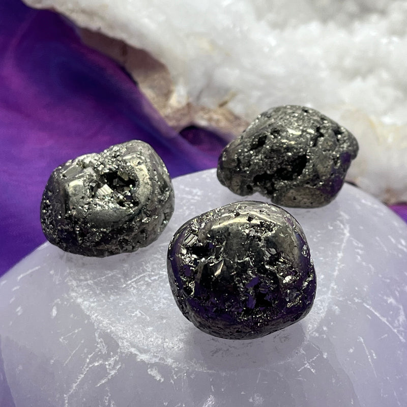 Pyrite Tumble Stone - Memory Form