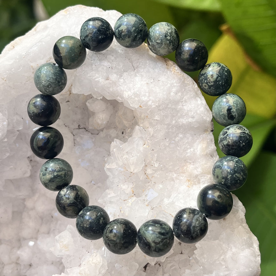 Bracelet Kambaba Jasper 10 mm Beads | Carpe Diem With Remi
