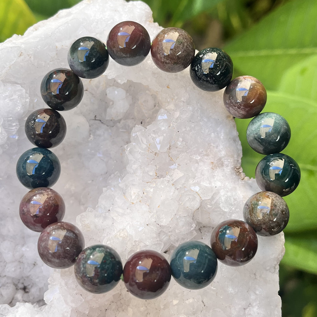 Bracelet Ocean Jasper 12 mm Beads | Carpe Diem With Remi