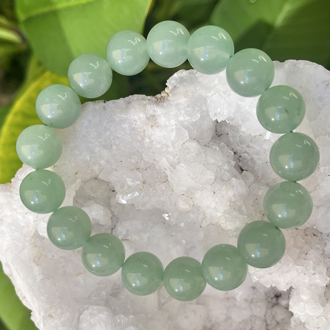 Bracelet Green Aventurine 12 mm Beads | Carpe Diem With Remi