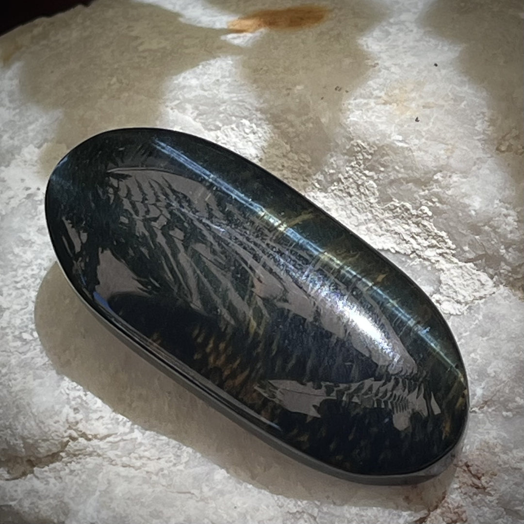 Palm Stone Blue Tiger Eye Small