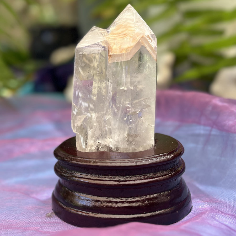 Clear Quartz Twin Point Phantom with Limonite | Carpe Diem With Remi