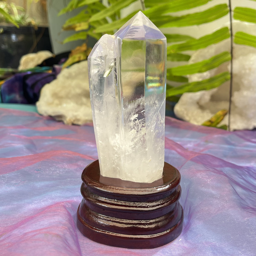 Clear Quartz Point Mother and Baby Rainbows | Carpe Diem With Remi