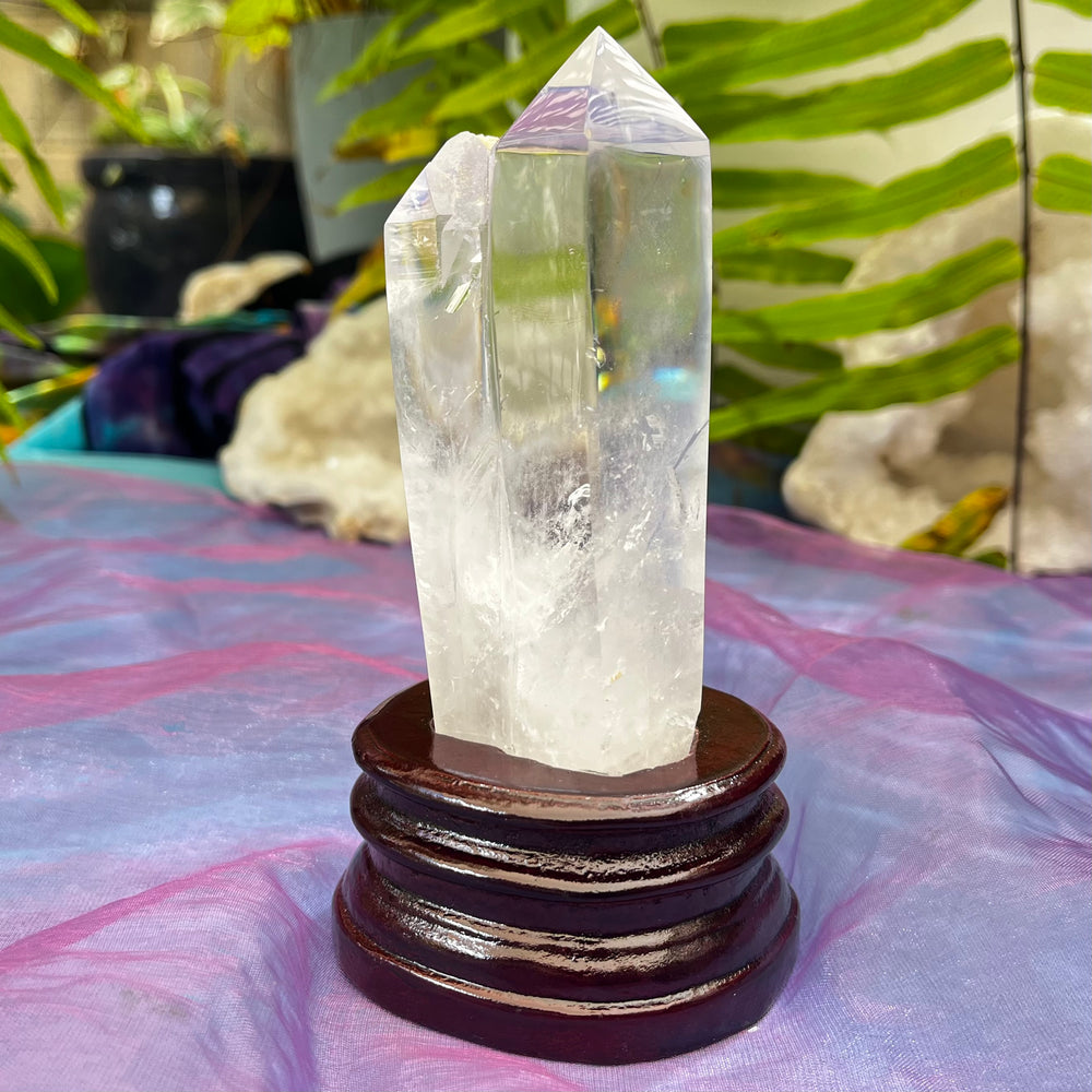 Clear Quartz Point Mother and Baby Rainbows | Carpe Diem With Remi