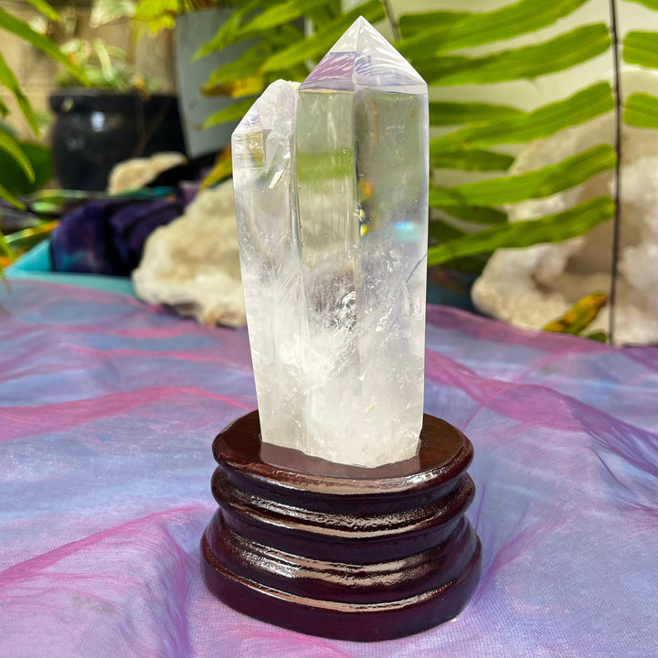 Clear Quartz Point Mother and Baby Rainbows | Carpe Diem With Remi