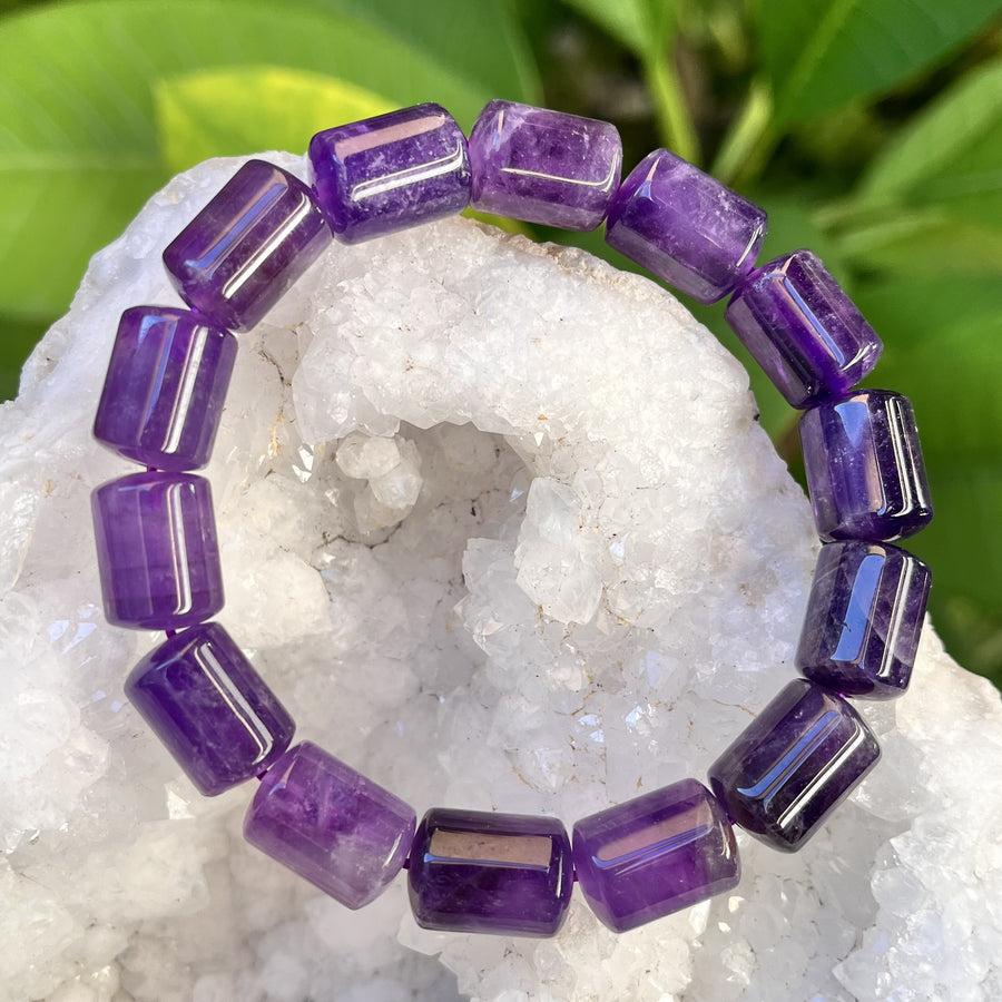 Bracelet Amethyst Barrel Beads | Carpe Diem With Remi