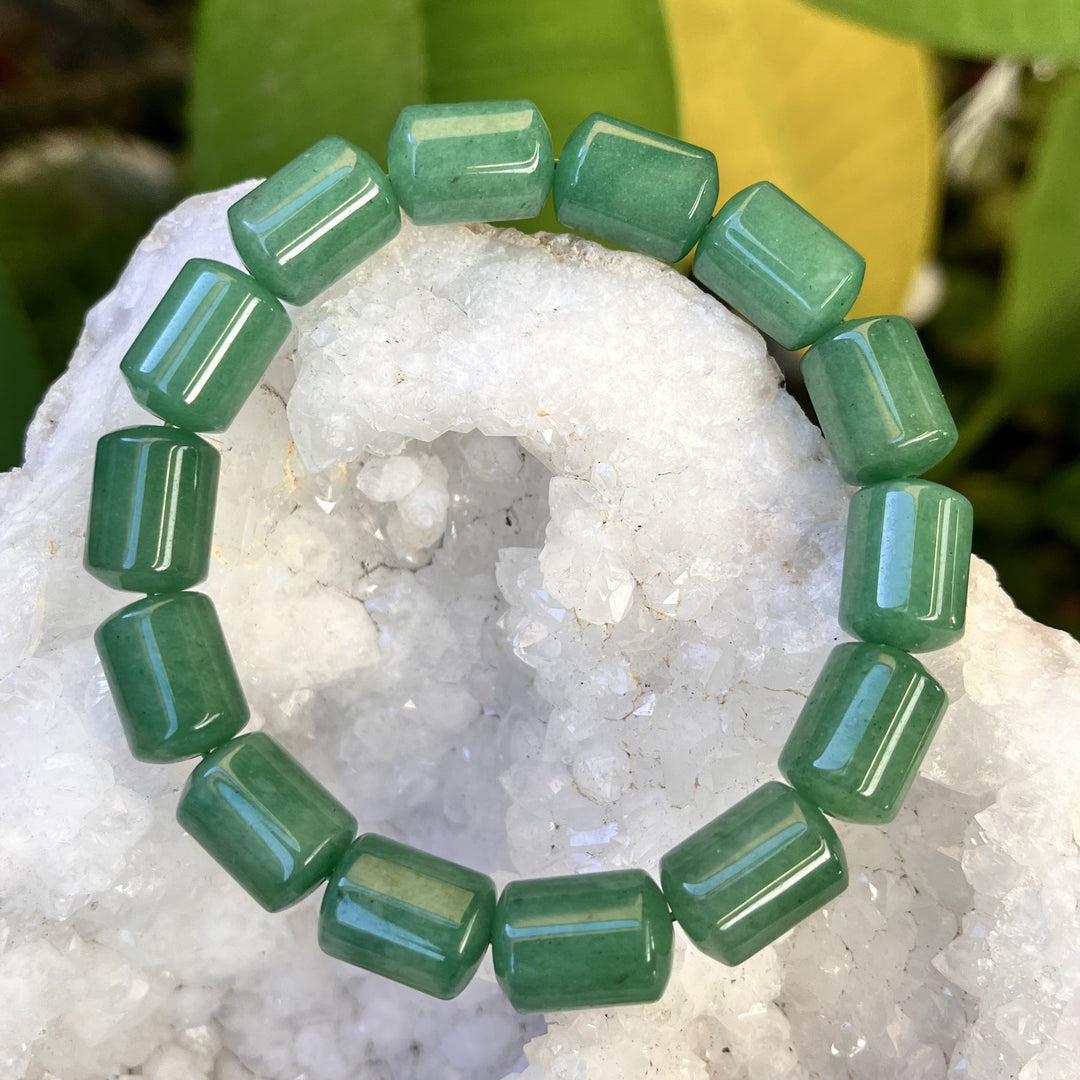 Bracelet Green Aventurine Barrell Beads | Carpe Diem With Remi