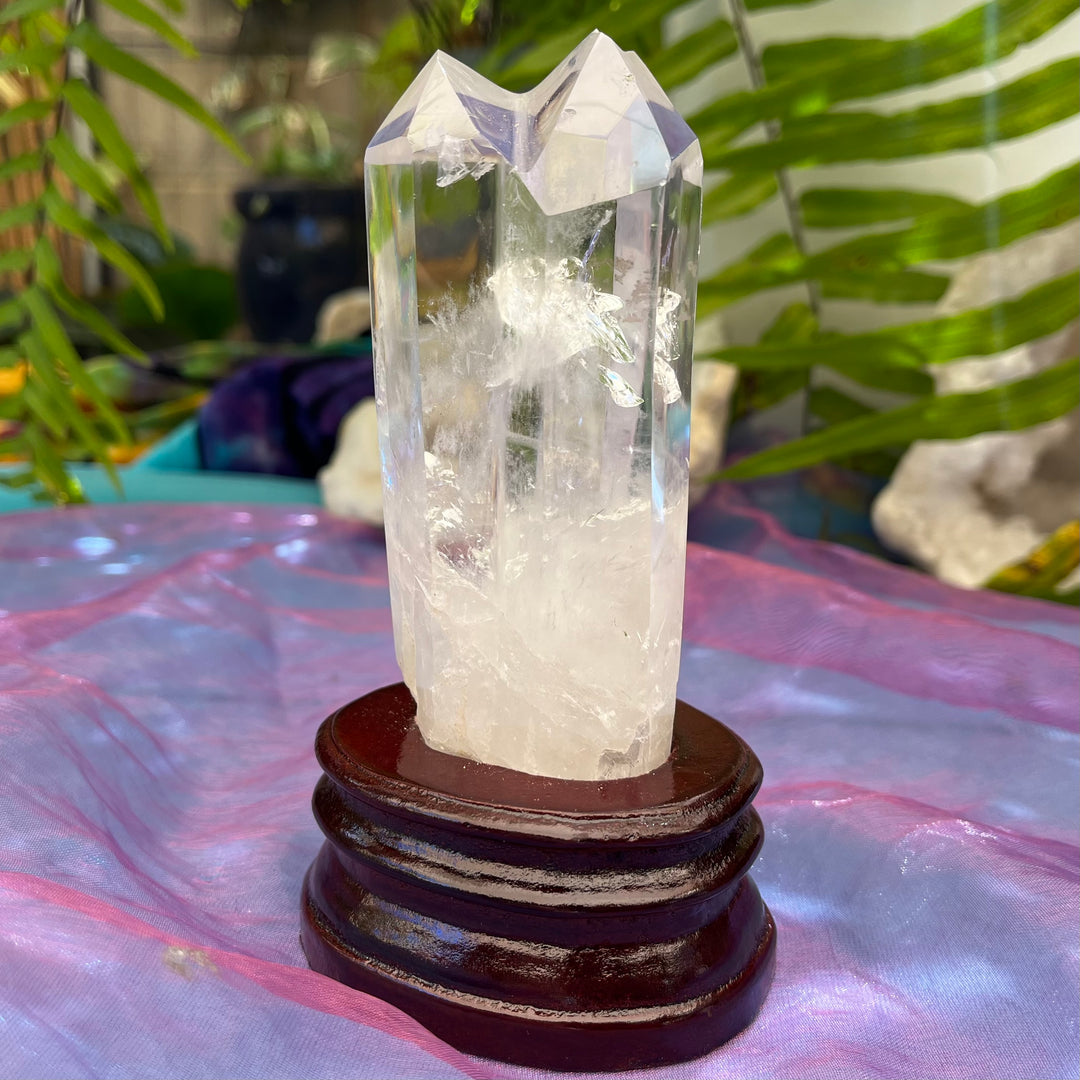 Clear Quartz Point Mother and Tabby Baby | Carpe Diem With Remi